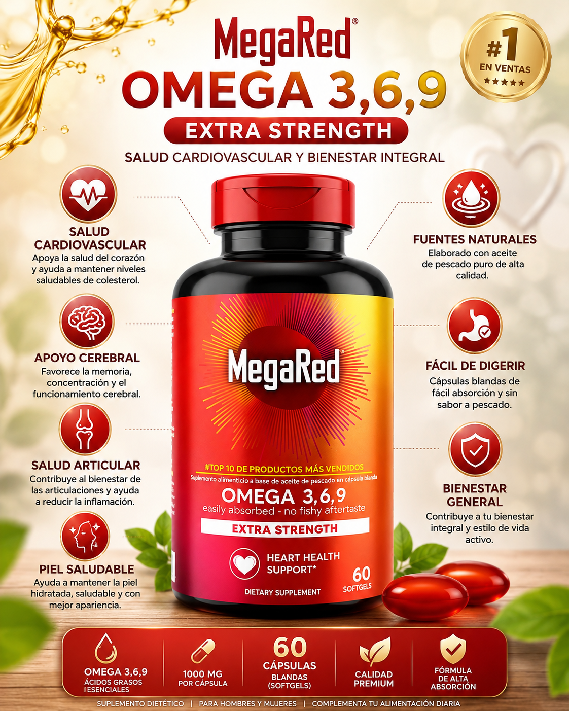 MegaRed Omega 3 6 9