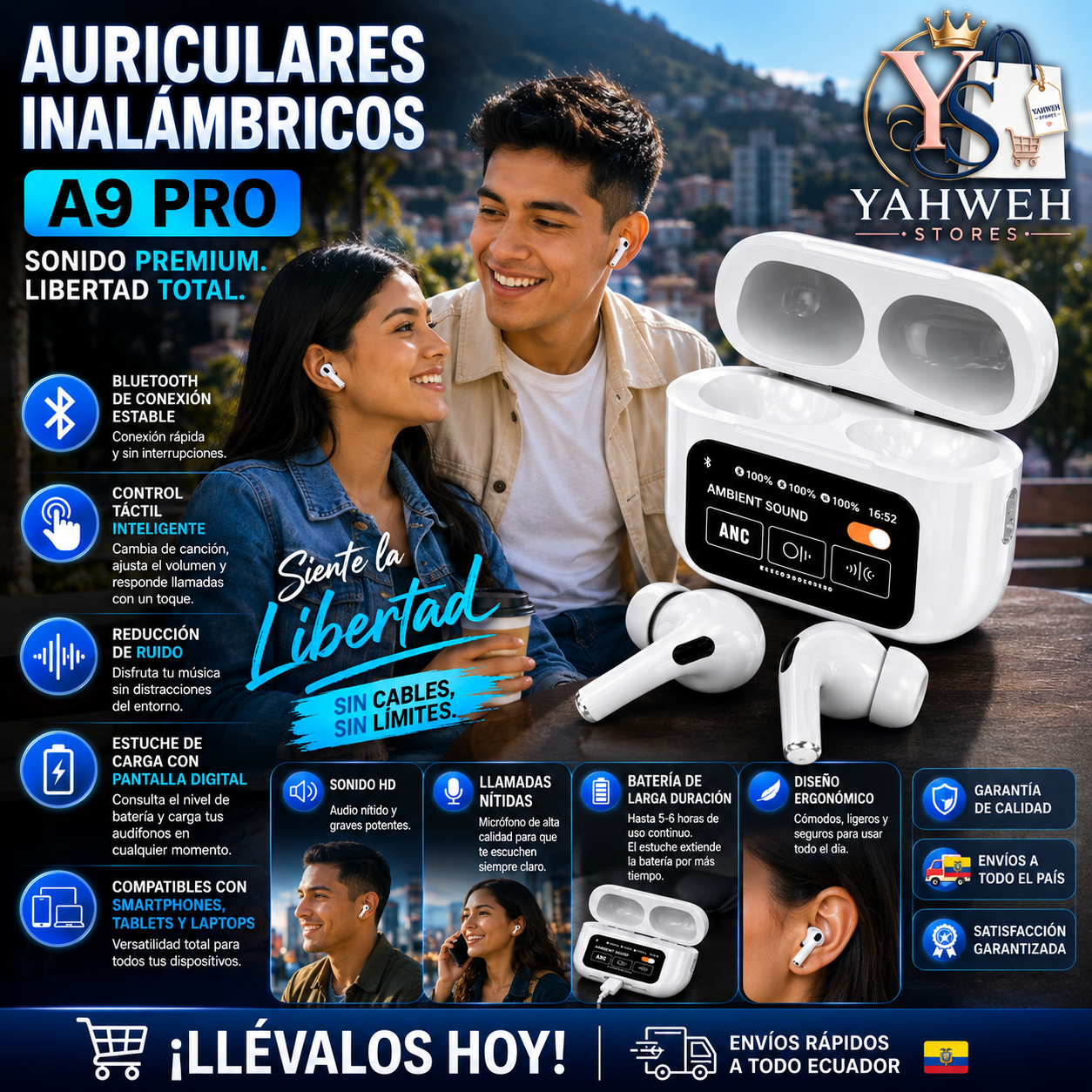 AURICULARES INALAMBRICOS A9 PRO