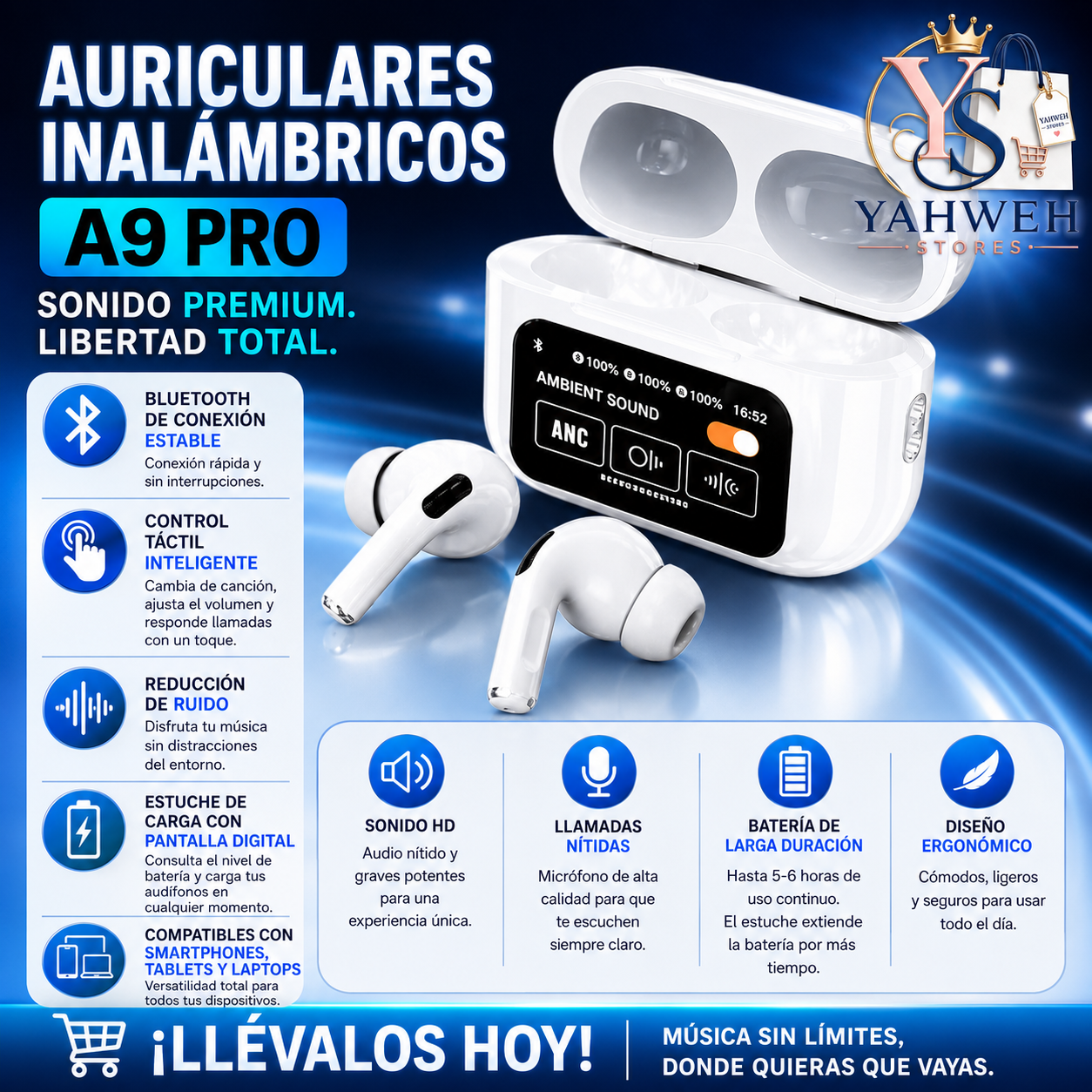AURICULARES INALAMBRICOS A9 PRO
